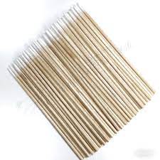 Деревянные палочки с ваткой, 100шт